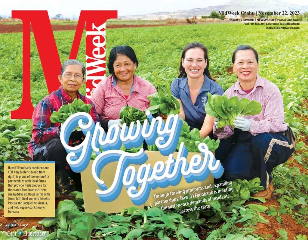 Hawaii Foodbank spotlighted on the cover of MidWeek